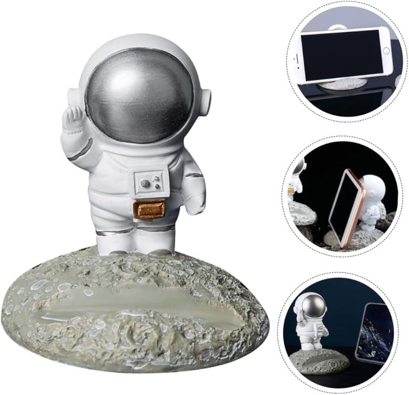 Creative Astronaut Resin Phone Holder Stand For Smartphones Tablets Home Office Desk Decor - Image 5